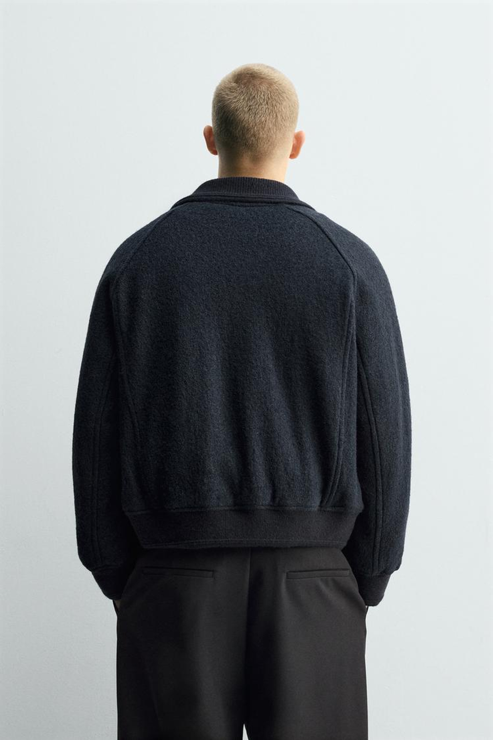 ZARA КУРТКА С ВОРОТНИКОМ И РУБЧИКОМ, МОРСКОЙ СИНИЙ