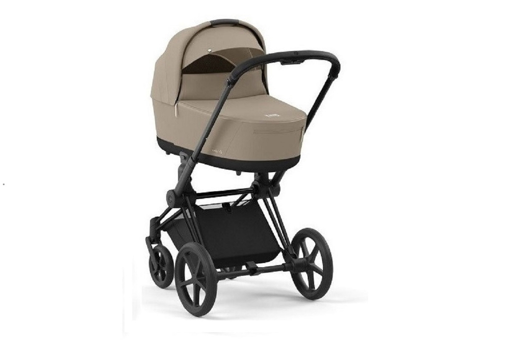 Коляска 2 в 1 Cybex Priam IV Cozy Beige, шасси Matt Black