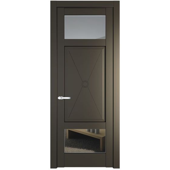 Фото межкомнатной двери эмаль Profil Doors 1.3.2PM перламутр бронза стекло прозрачное