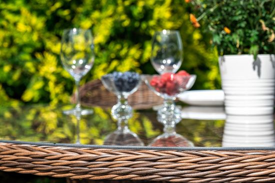 "Эспрессо–150 R" обеденная группа плетеная, цвет коричневый