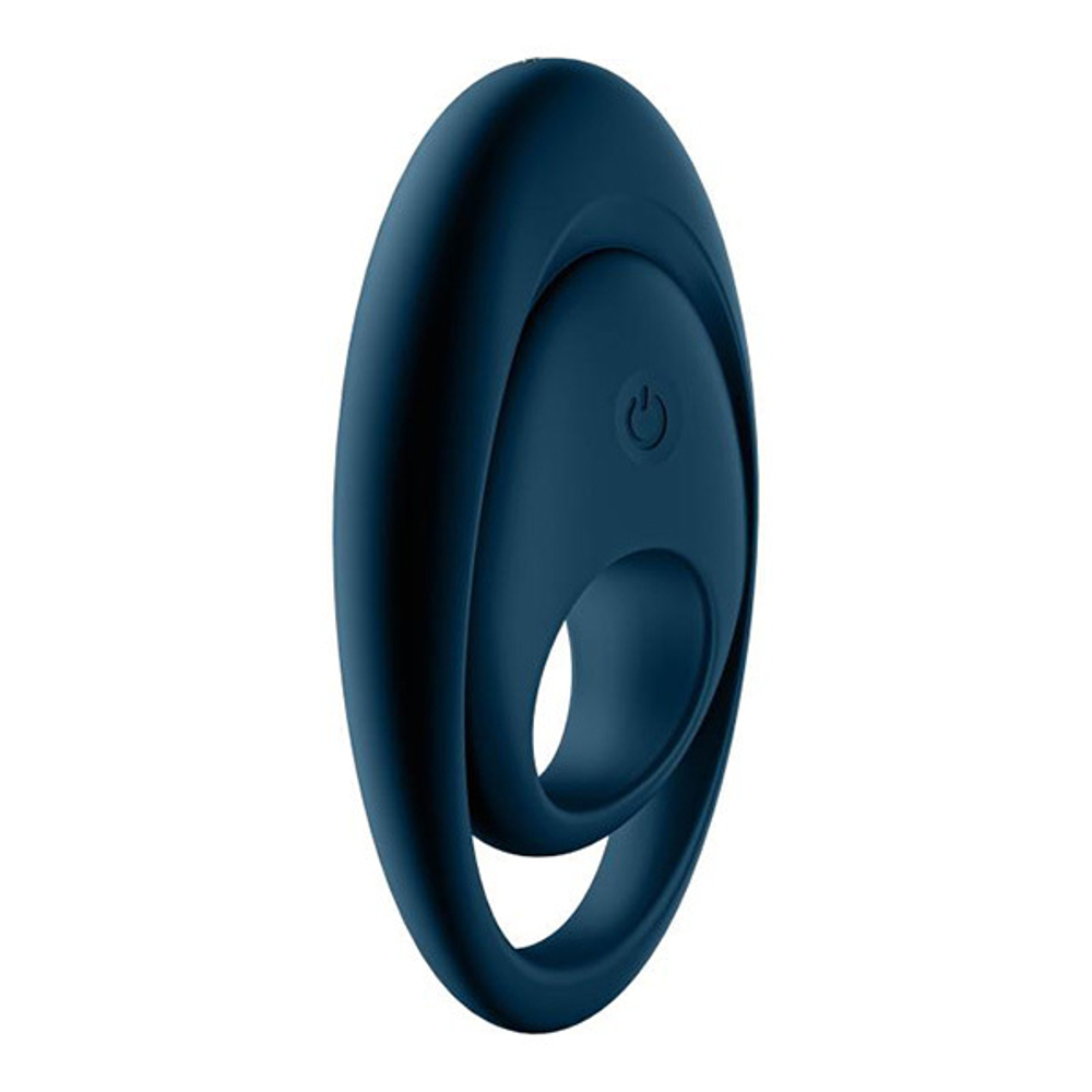 Темно-синее эрекционное кольцо 2,5см Satisfyer Glorious Duo