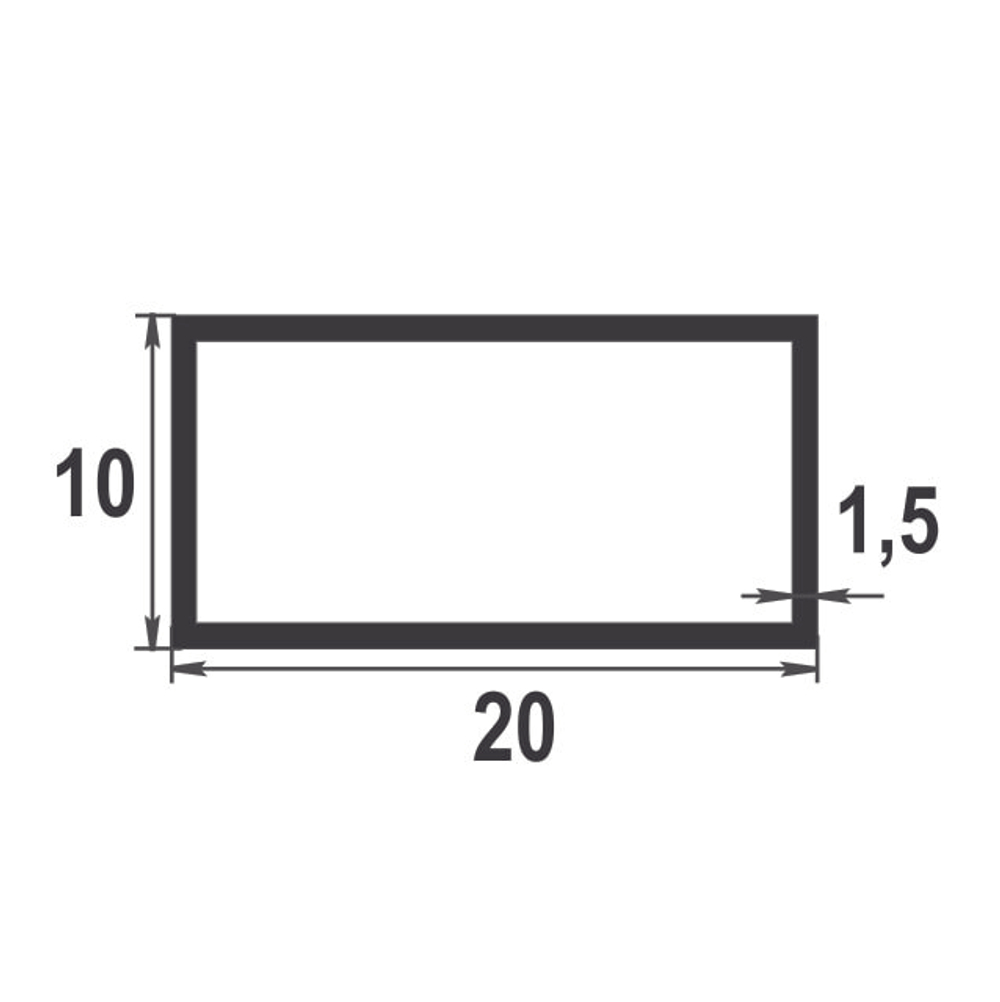 Труба прямоугольная Лука 20*10*1,5 ТПр 01.2000.504л бронза