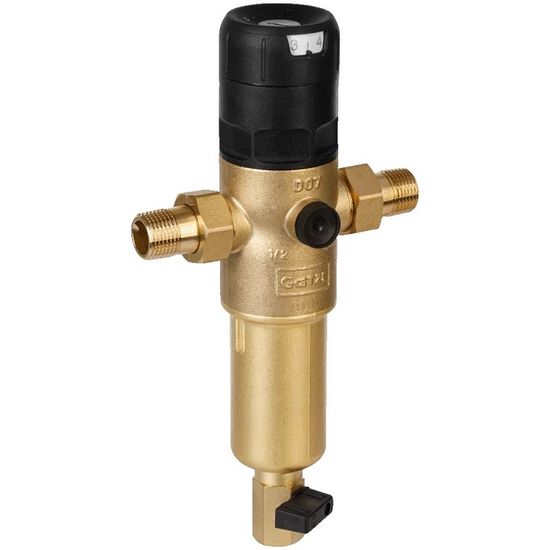 Сетчатый фильтр с редуктором давления Goetze FD07-1/2H (SP) до +85°C, 1/2", для горячей воды