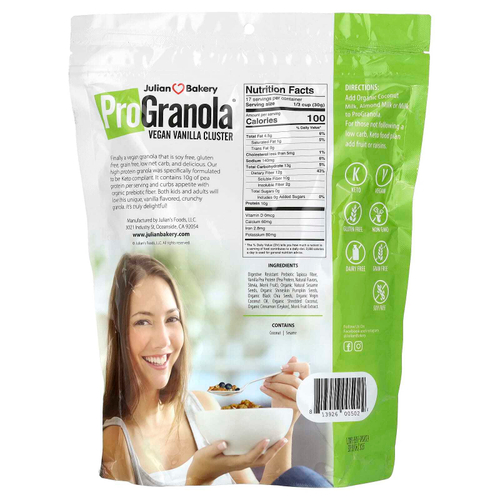 Julian Bakery, Pro Granola, со вкусом веганской ванили, 507,5 г (17,9 унции)