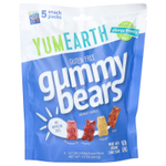 YumEarth, жевательные мишки без глютена, со вкусом клубники, вишни, манго и персика, 5 порционных пакетиков по 19,8 г (0,7 унции)