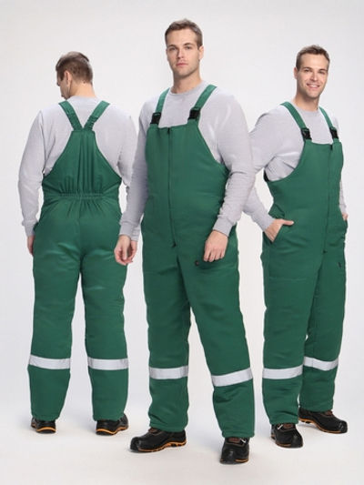 Полукомбинезон зимний Экспертный-Люкс (Смесовая, 210), зеленый