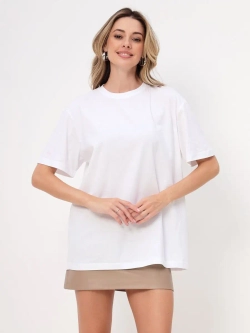 Футболка оверсайз свободная с принтом на спине