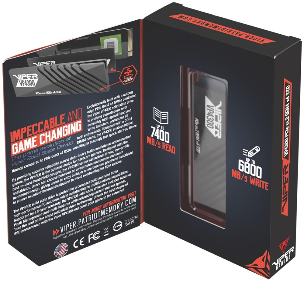 Накопитель SSD M.2 2280 Patriot Memory VP4300-1TBM28H 1000 ГБ