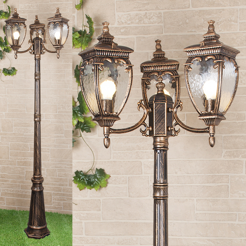 Ландшафтный светильник Andromeda F/3 черное золото IP44 GLYF-8024F/3