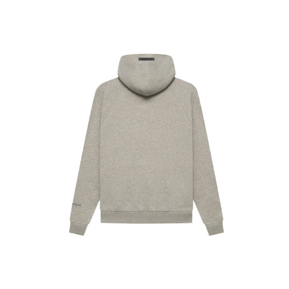 Толстовка Fear of God Essentials FW21 Pullover Hoodie Dark Heather Oatmeal Logo, FOG-FW21-158