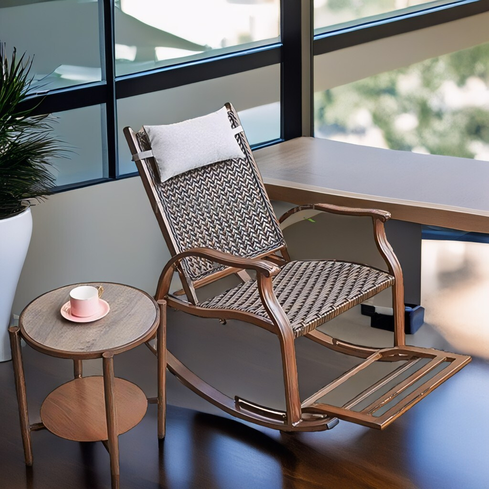 Кресло-качалка из искусственного ротанга БАМБУК «BAMBOO» арт.2023