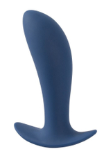 Синяя анальная втулка с вибрацией Vibrating Butt Plug - 12 см. (Цвет: синий)