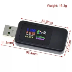 Многофункциональный USB-тестер10-in-1 (KWS-MX18L) с поддержкой QC2.0-QC3.0, Черный