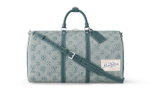 LOUIS VUITTON Keepall Bandouliere 50 Monogram Washed Denim Coated Canvas