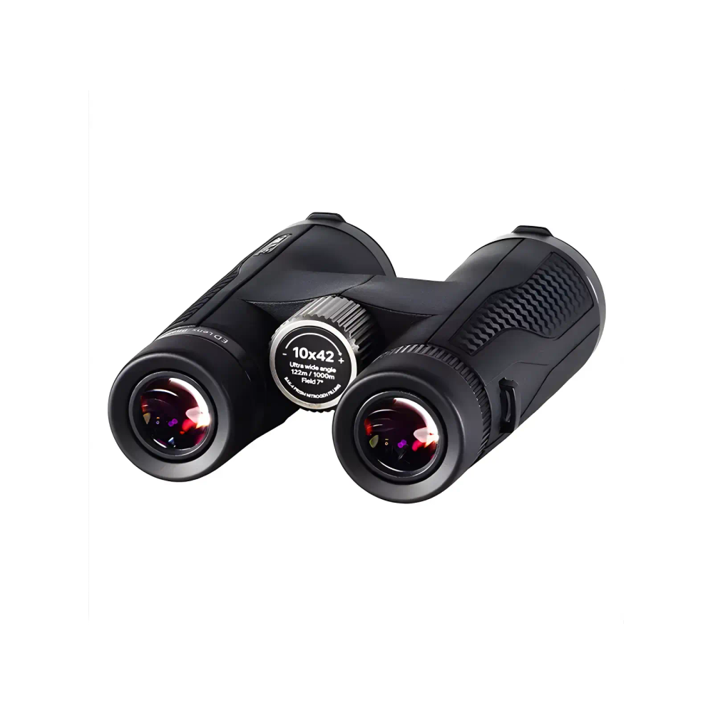 Бинокль TRD OWL 10x42 с черным прорезиненным корпусом