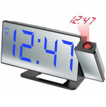 Часы зеркальные с проекцией VST-896 черный корпус