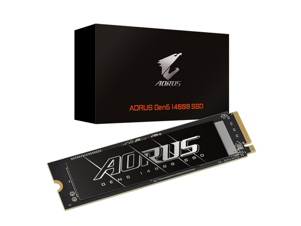 SSD накопитель Gigabyte Aorus Gen5 14000 2Тб, M.2 2280, PCIe 5.0 x4, NVMe [AG514K2TB]