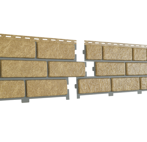 Панель фасадная Ю-Пласт Стоун Хаус Песочный кирпич с декоративным швом 3025х230 мм