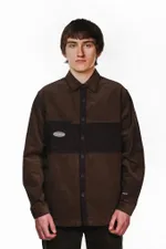 Рубашка Ymkashix Velvet Button темно-оливковый / графитовый