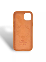Кожаный чехол Leather Case iPhone 14 PLUS | Saddle Brown Светло-Коричневый