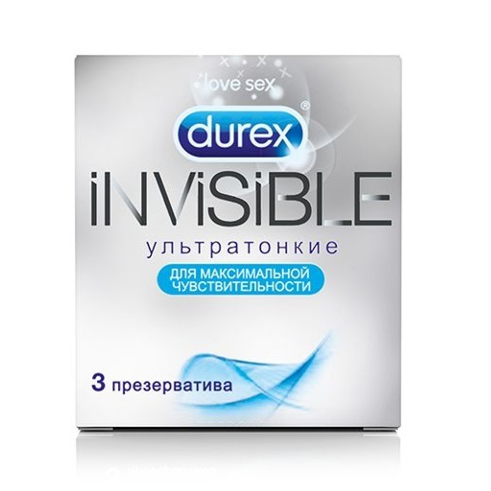 Ультратонкие презервативы Durex Invisible 3шт