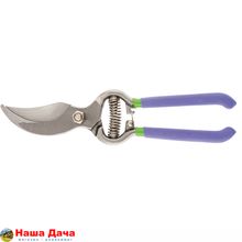 Секатор прямого реза, 255 мм, цельнокованый, металлические обрезиненные рукоятки, Palisad