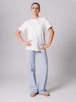 Футболка голубая с отворотами