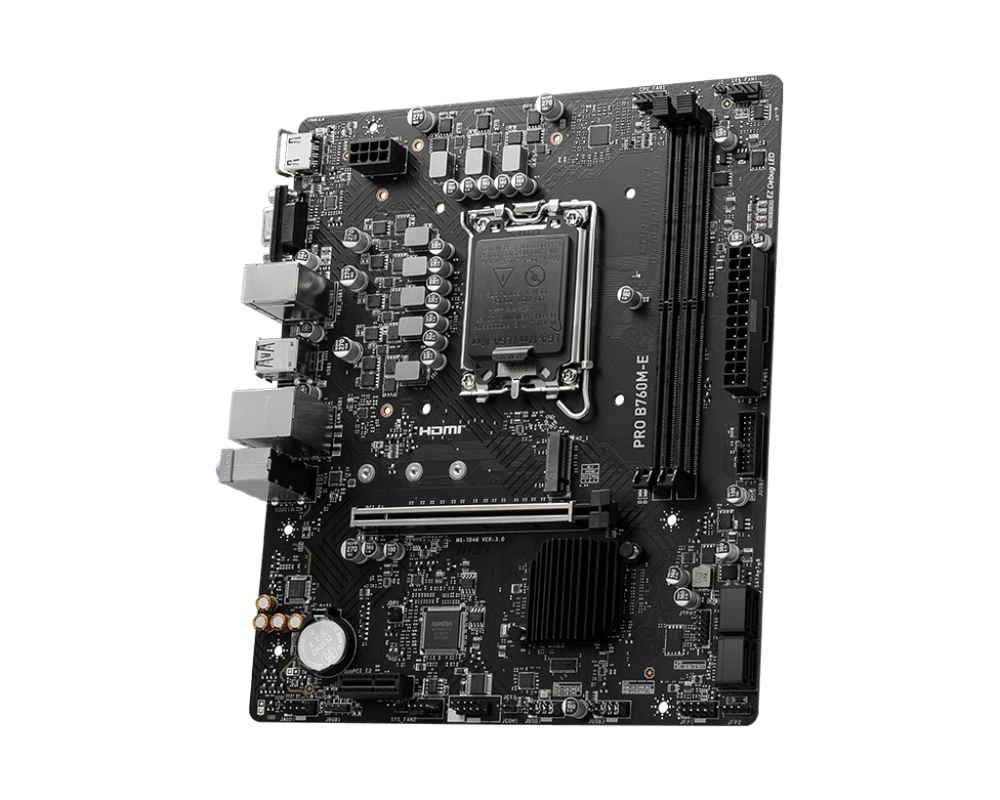 Материнская плата MSI PRO B760M-E LGA1700 2xDDR5 4xSATA3 M.2 VGA HDMI mATX
