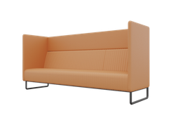 Bronks Диван трехместный BROS-3 Nappa 490/Металл Черный 2100*760*1180