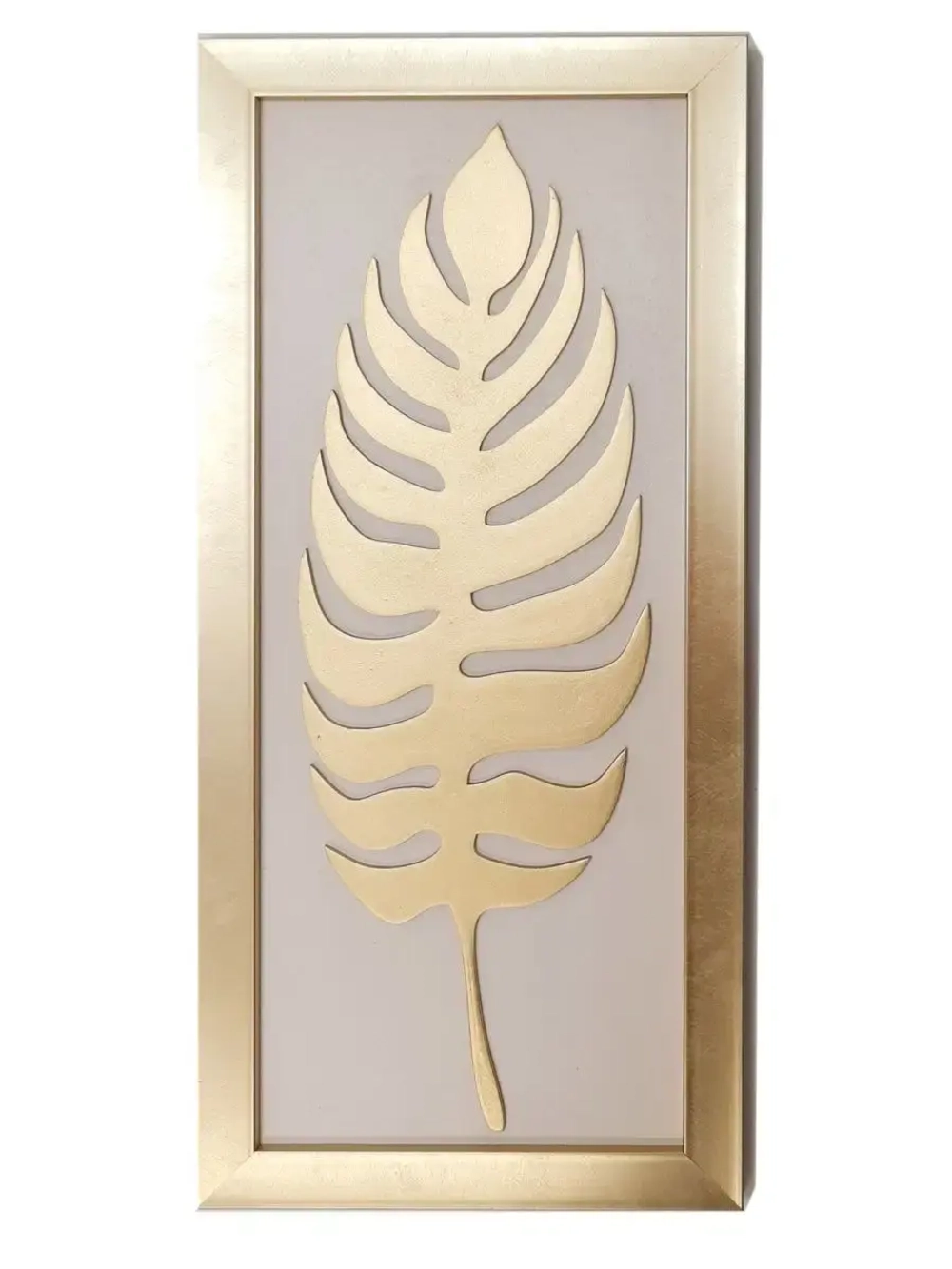 Настенный декор "Листья" в золотой раме