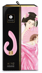 Розовый гибкий вибростимулятор MIYO с двумя моторами - 18,5 см. (Цвет: розовый)
