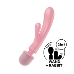 Вибратор-ванд 2 в 1 Satisfyer Triple Lover, розовый