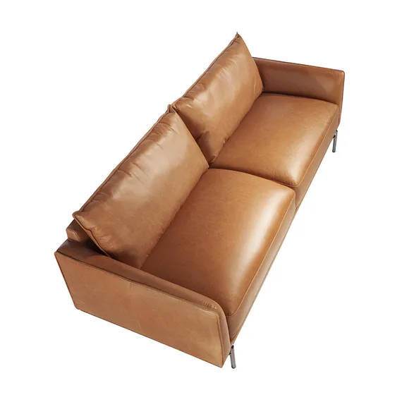 Трехместный диван Angel Cerda 5607-3P, коричневая кожа