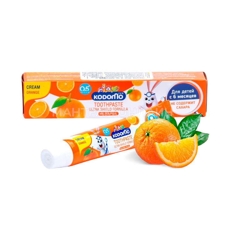 Зубная паста детская Kodomo Toothpaste Gel Orange гелевая со вкусом Апельсина 40 г