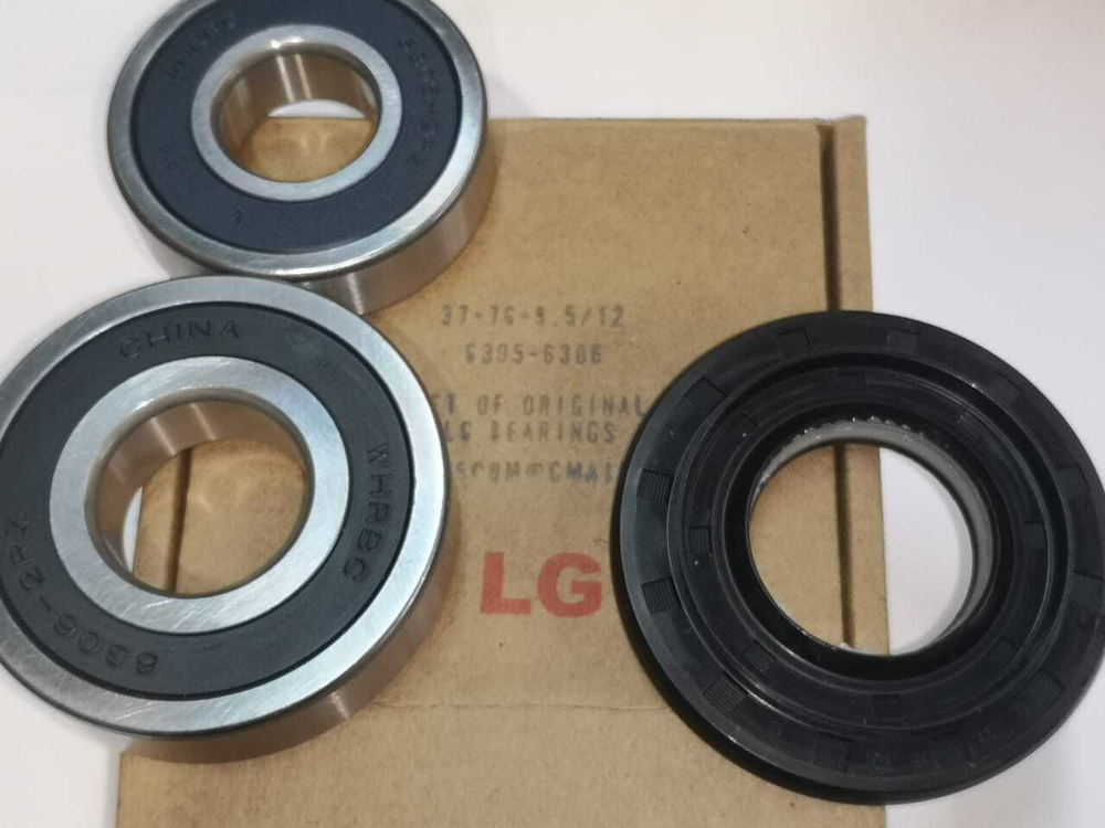 Ремкомплект, подшипник 6305 - 6306, сальник 37x76x9.5/12 стиральной машины LG (ЛЖ) подшипник плюс сальник плюс смазка