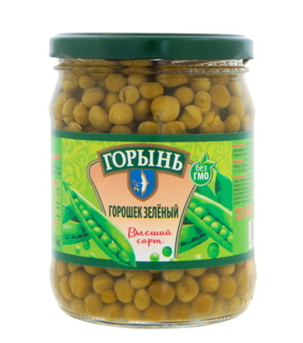 Зелёный горошек 450г. Горынь