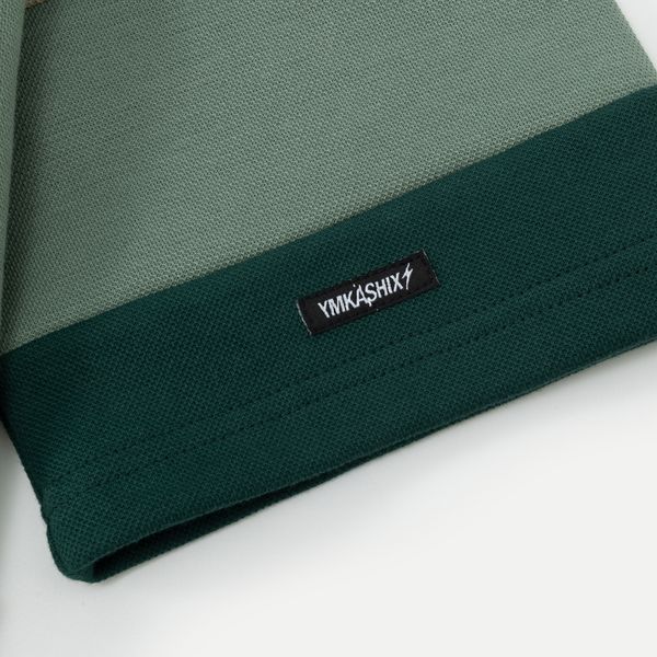 Поло зеленый/песочный/хаки - фото 6