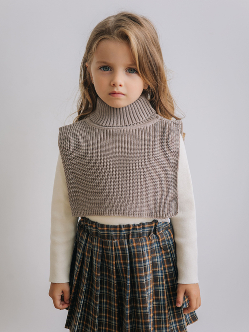 Манишка вязаная, Кофе