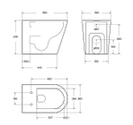 Унитаз приставной напольный BelBagno Flay-Tor BB1003CB-TOR/SC белый, безободковый, с крышкой микролифт, слив-торнадо