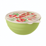 Миска с крышкой с декором wave 1,55л (зеленый)