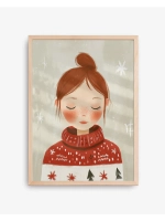 Постер новогодний 30х40 см декор на стену