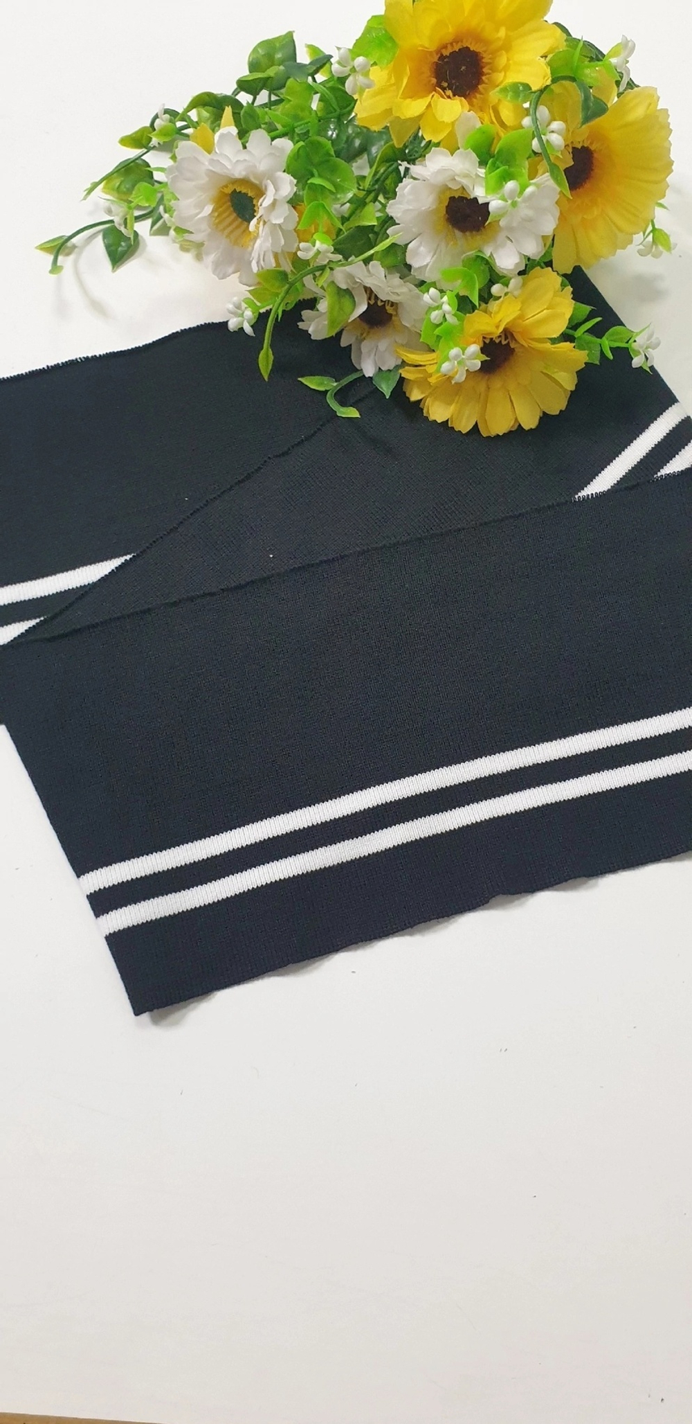 ОБЩИЙ!!! Манжет одинарный, 6см ×120см. Черный с люрексом серебро