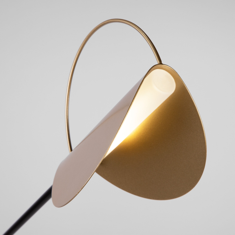 Напольный светильник 01143/1 черный/золото