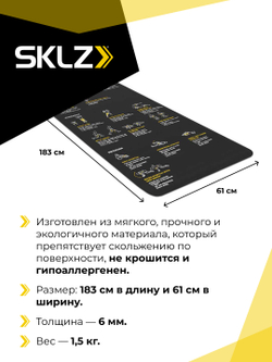 Коврик для фитнеса и йоги SKLZ Trainer Mat Sport Perfomance