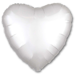 Шар фольгированный Сердце 45 см (Белый)