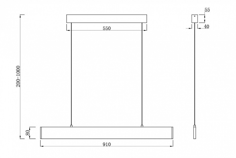 Линейный светильник подвесной Maytoni Technical P010PL-L23W