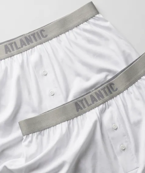 Трусы (2 шт) мужские семейные Atlantic Basic 2BMB-005, пима хлопок, белый