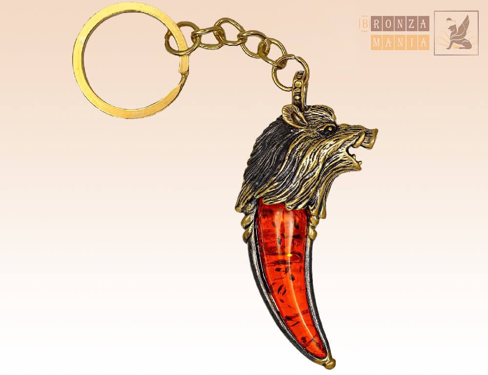 брелок Клык кабана