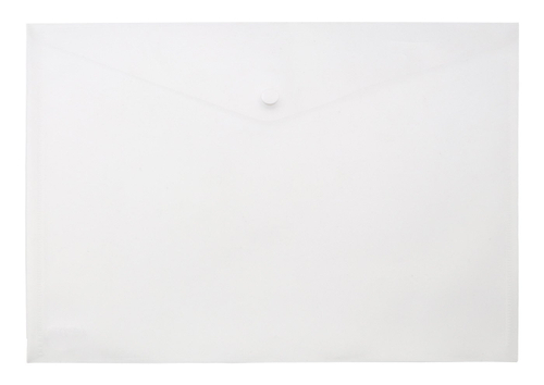 Пaпка-конверт на кнопке Workmate А4, 120 мкм, прозрачная