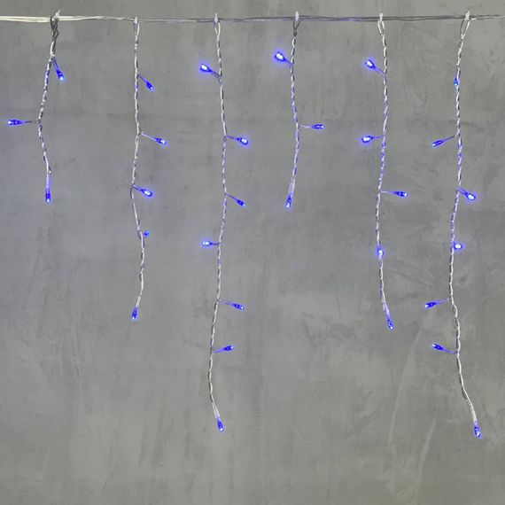 Светодиодная бахрома 4,9*0,5 м., 240 синих LED ламп, прозрачный провод ПВХ, Beauty Led (PIL240-10-2B)